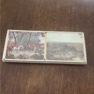 Hunting Scene Coasters Set